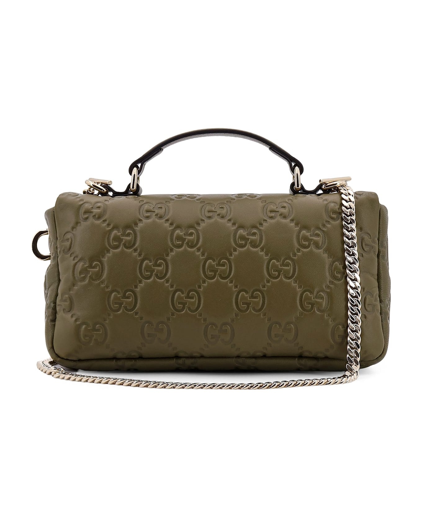 Mini Gg Milano Leather Handbag With All-over Gg Motif - 2