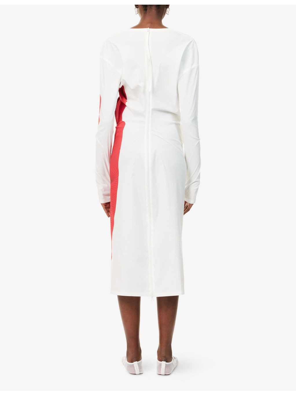 Knit (As Represented) Long-Sleeve Cotton-Blend Maxi Dress - 4