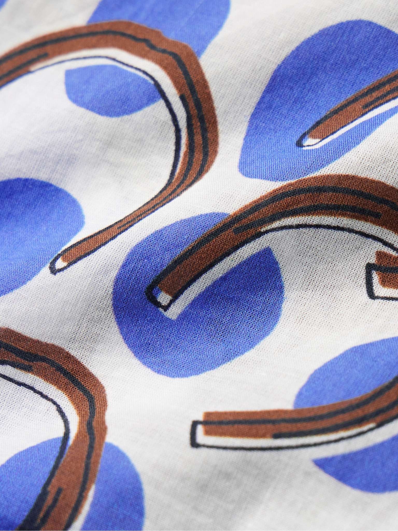Jockey Dot Camp-Collar Printed Cotton-Voile Shirt - 5