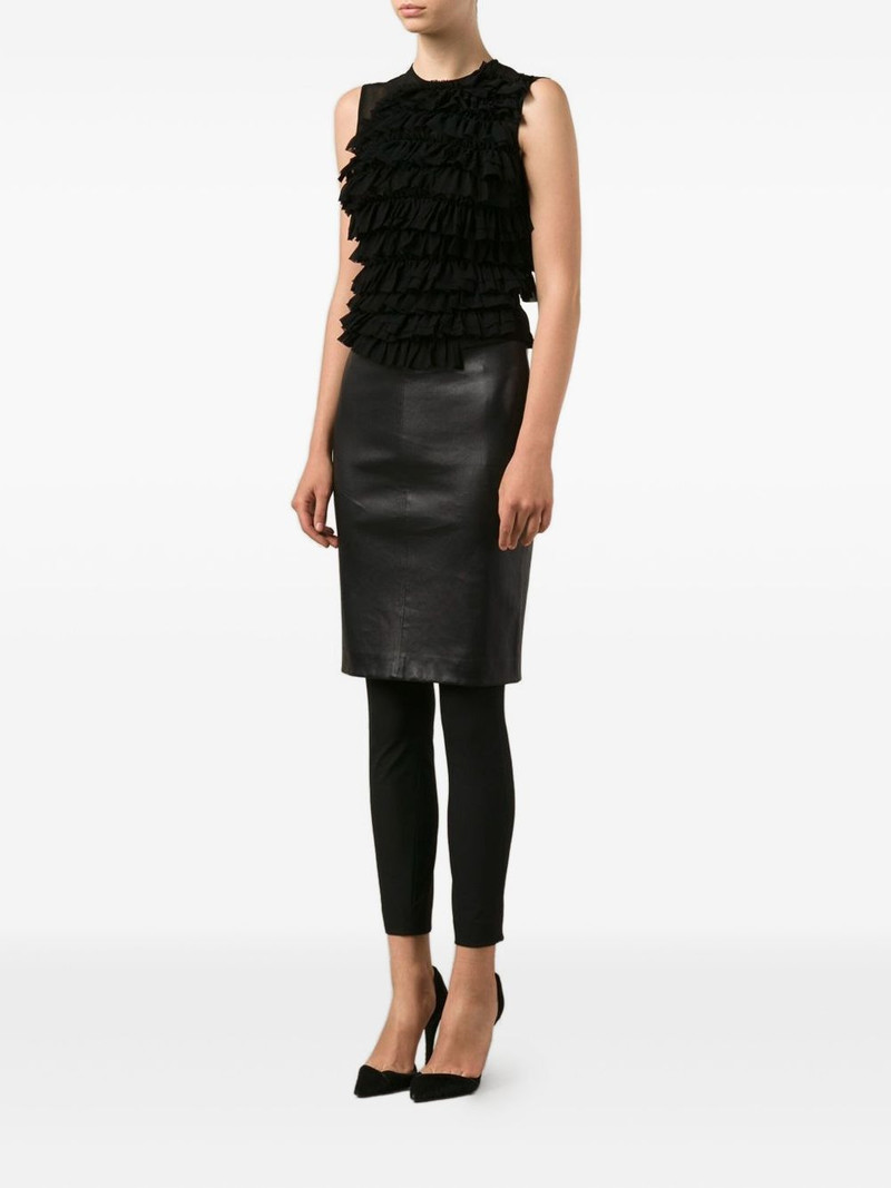 Comme Des Garçons semi-sheer ruffled tank top outlook