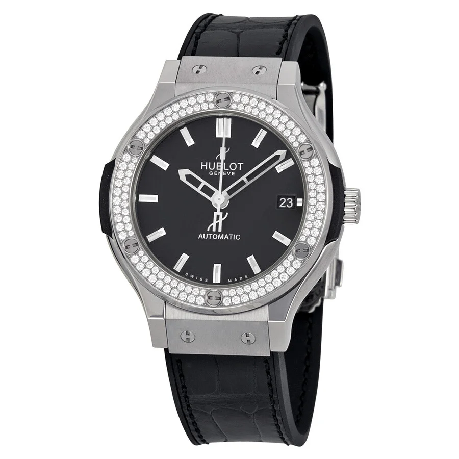 Hublot Classic Fusion Automatic Black Dial Black Leather Men's Watch 565NX1170LR1104 - 1