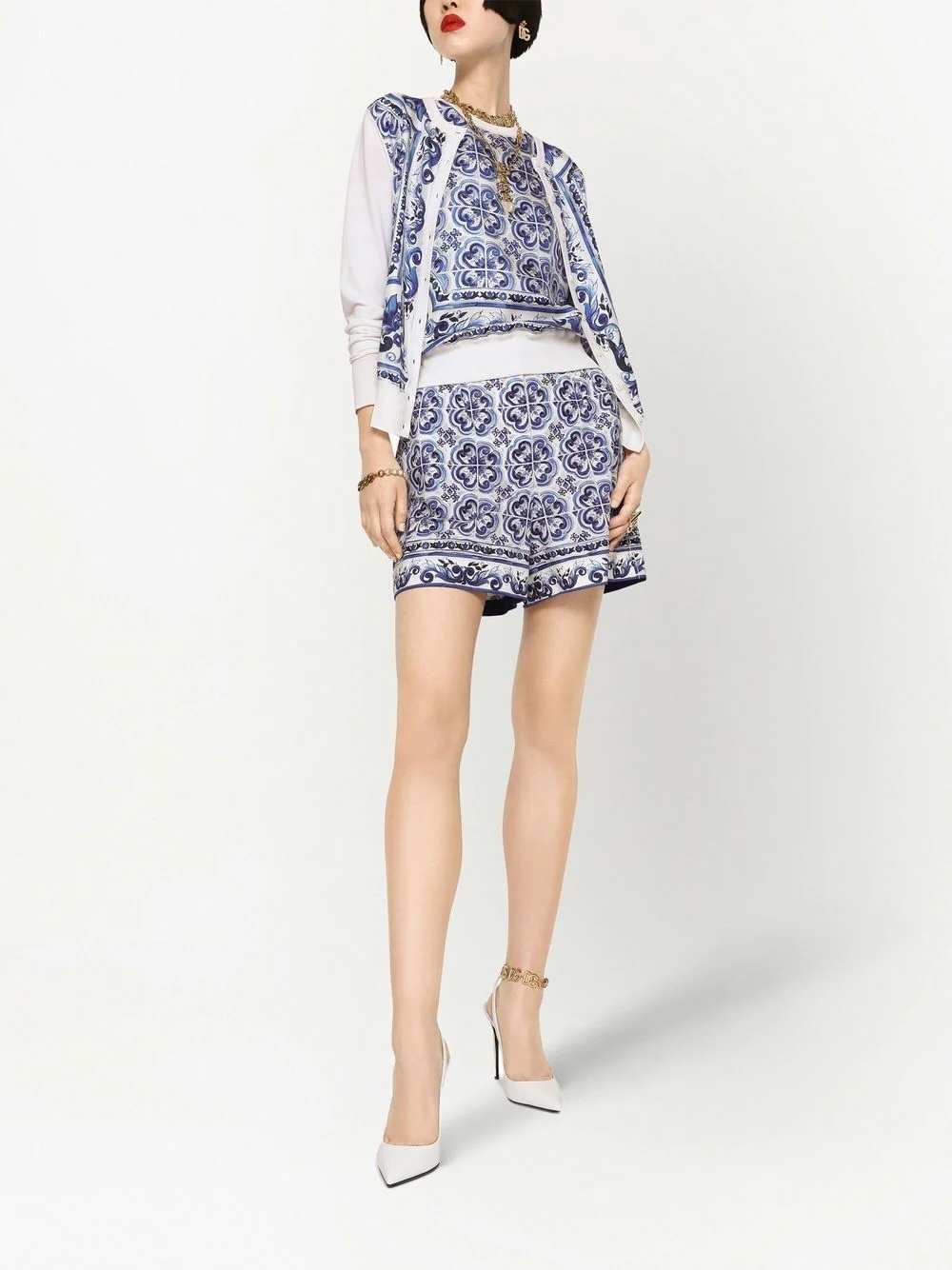 Majolica silk-panelled cardigan - 2