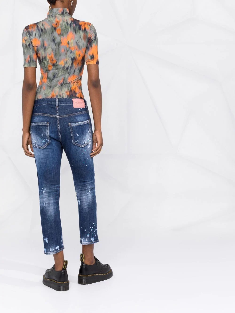 distressed-style skinny jeans - 4