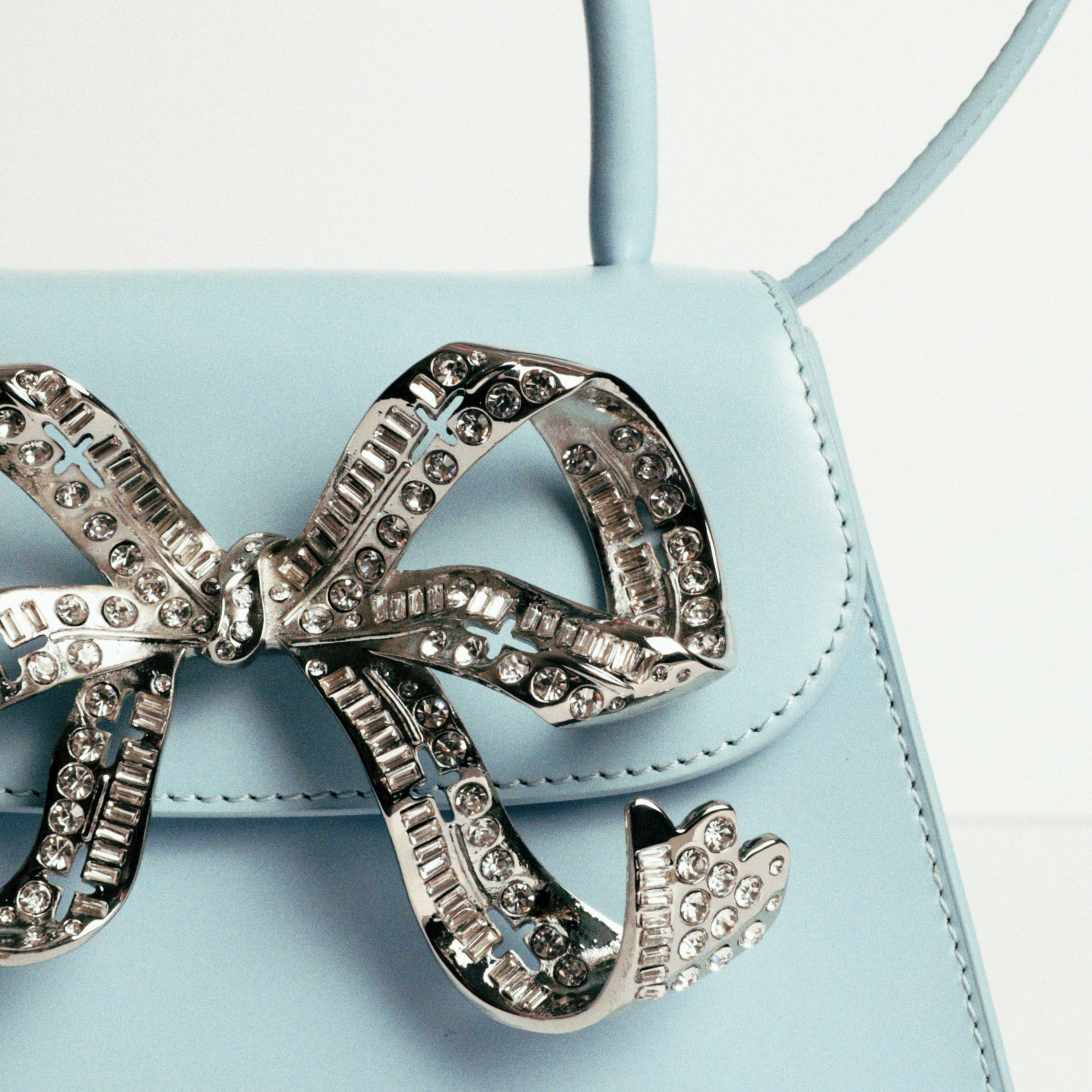 The Bow Mini in Blue with Diamanté - 7