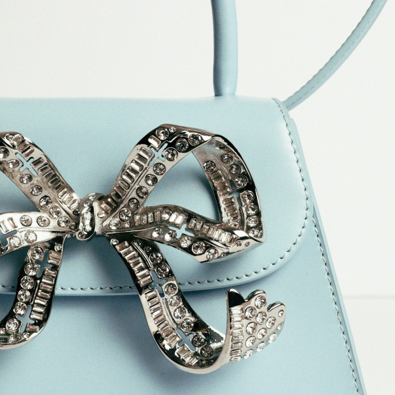 self-portrait The Bow Mini in Blue with Diamanté outlook