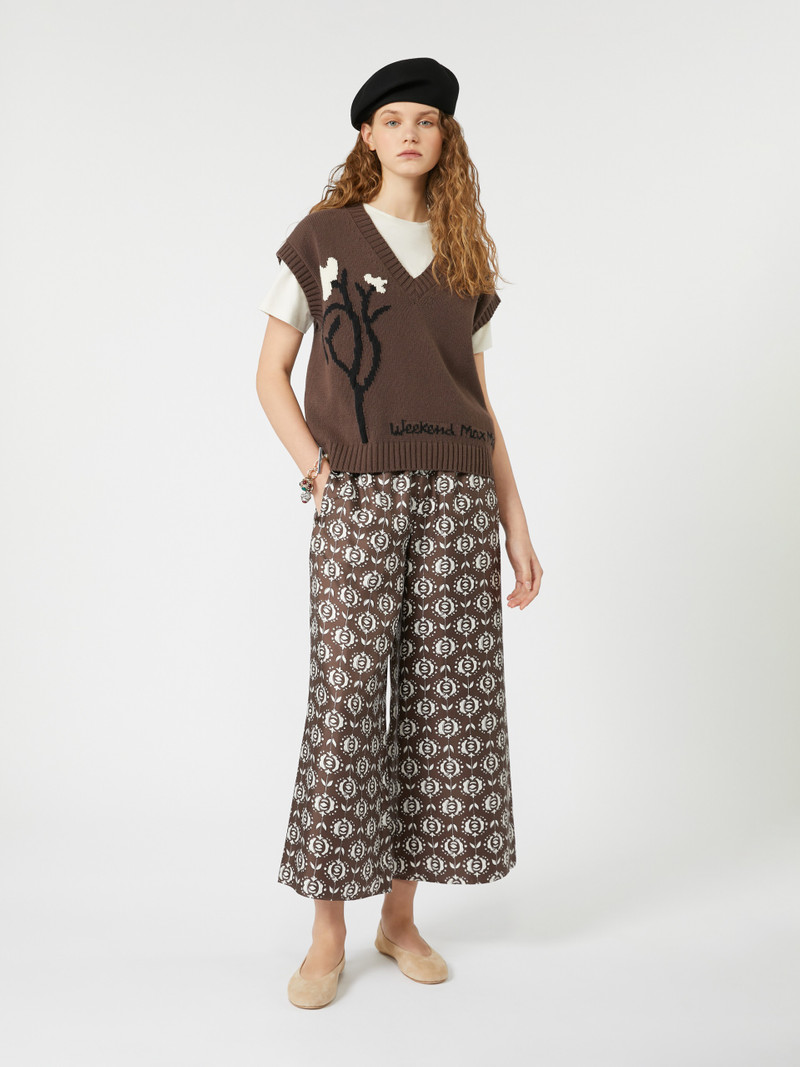 WEEKEND Max Mara TORTONA Wide-fit silk trousers outlook
