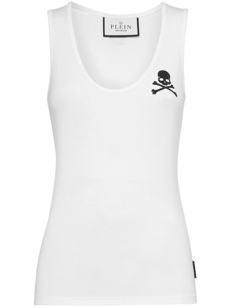 crystal-embellished cotton tank top 1