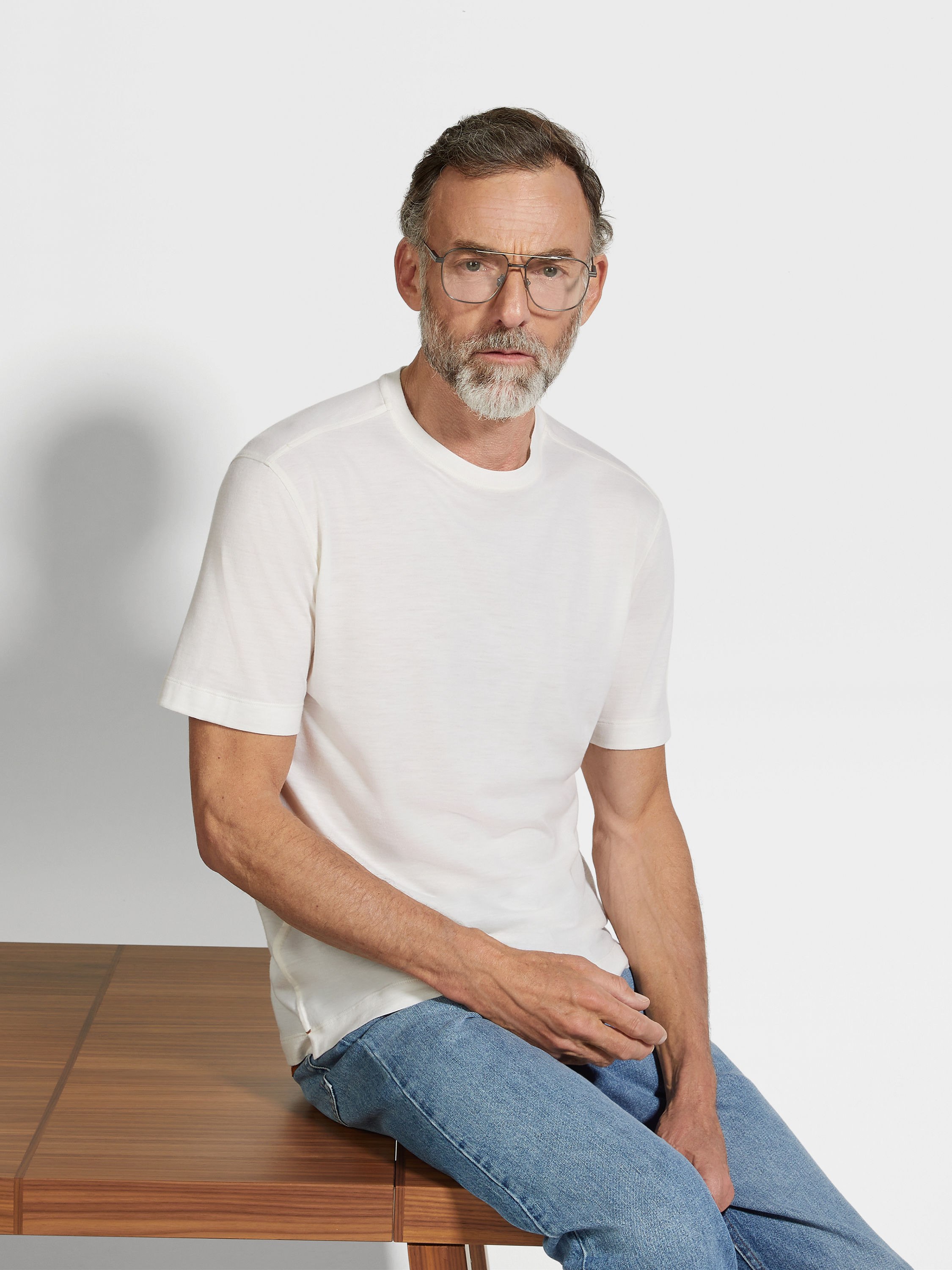 WHITE VELLUS AUREUM T-SHIRT - 3