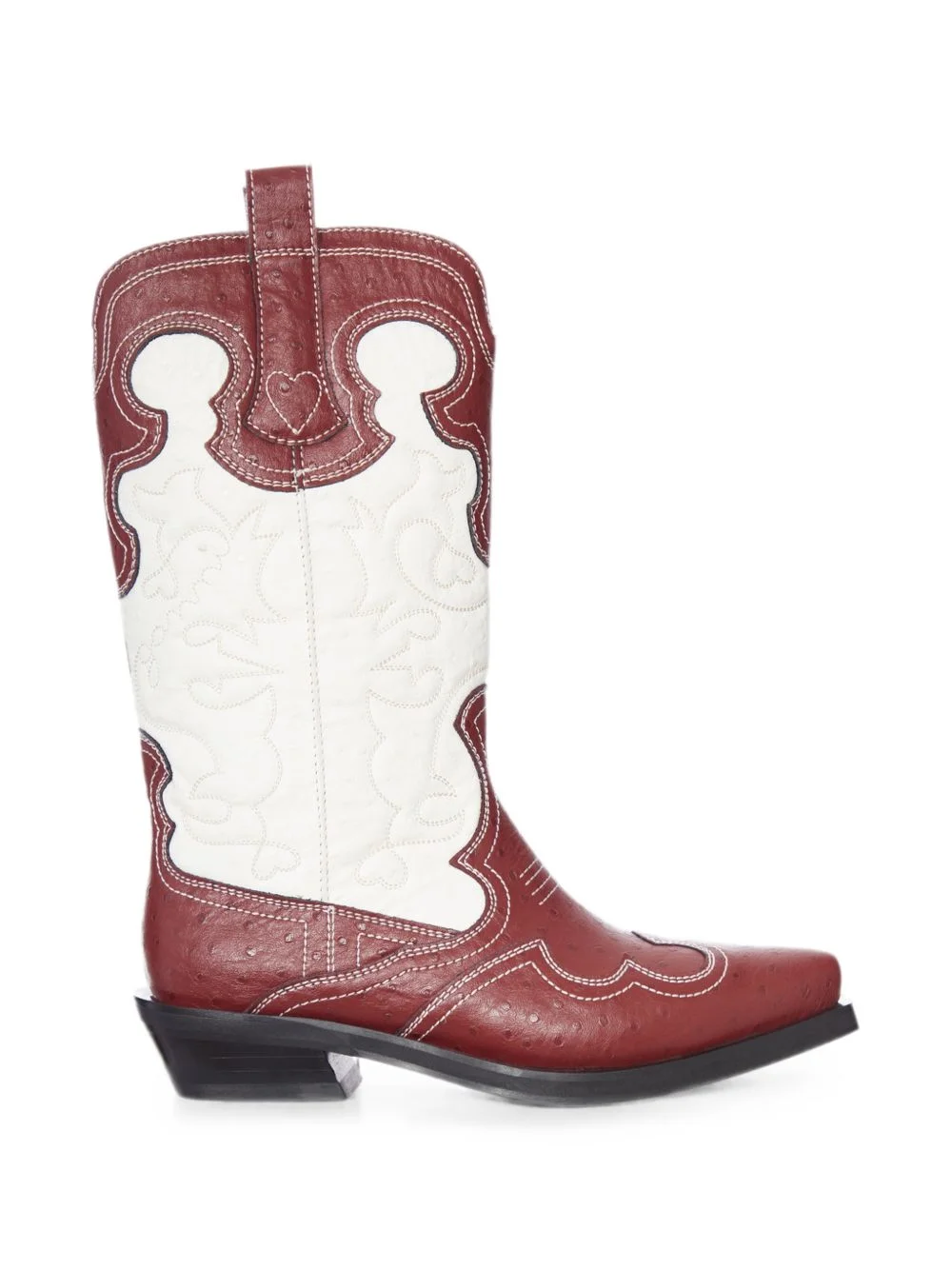 embroidered two-tone boots - 1