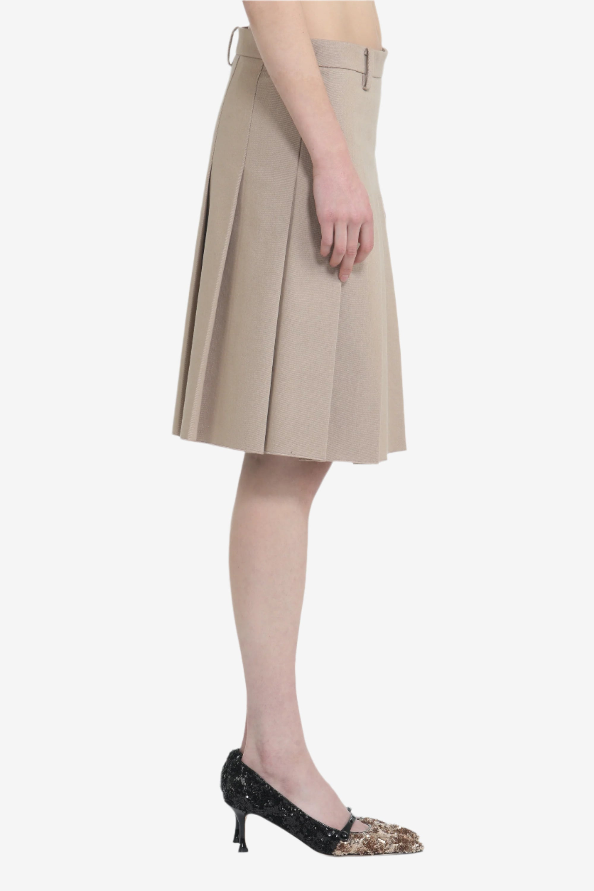 PLEATED SKIRT WITH BELT LOOPS - 3