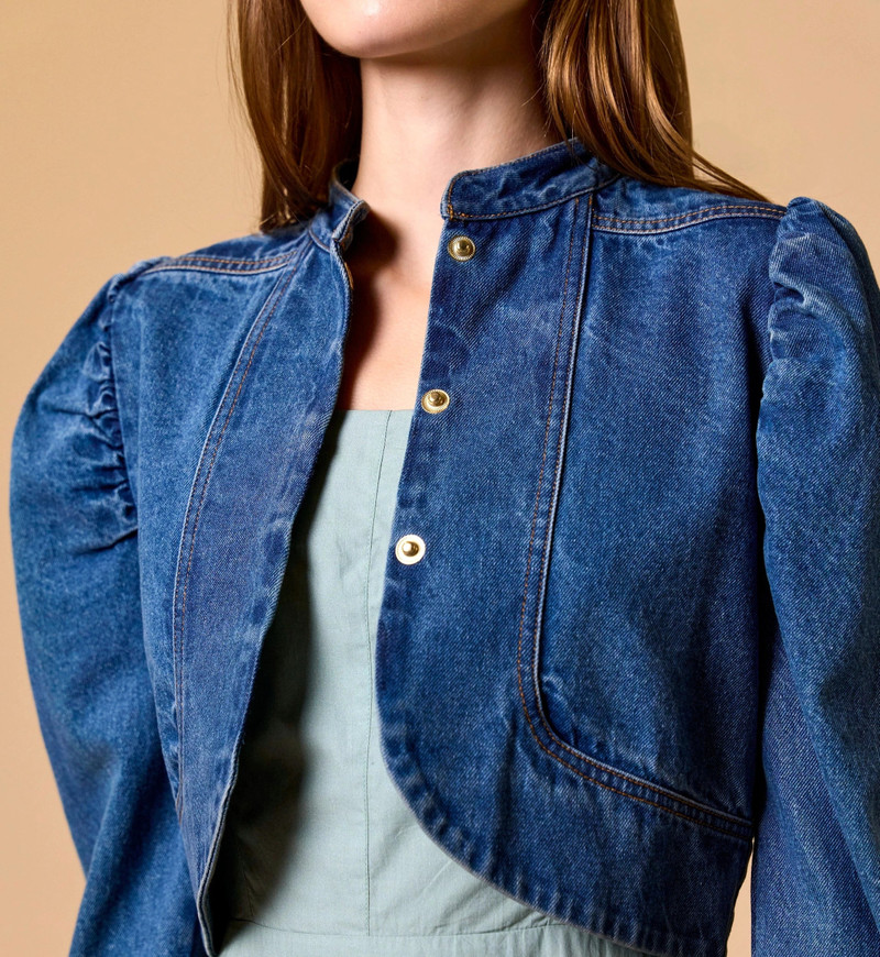 Cleobella DAMIEN DENIM JACKET | MEDIUM DENIM outlook