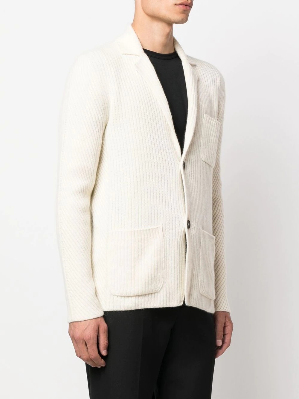 ribbed-knit cashmere cardigan - 3