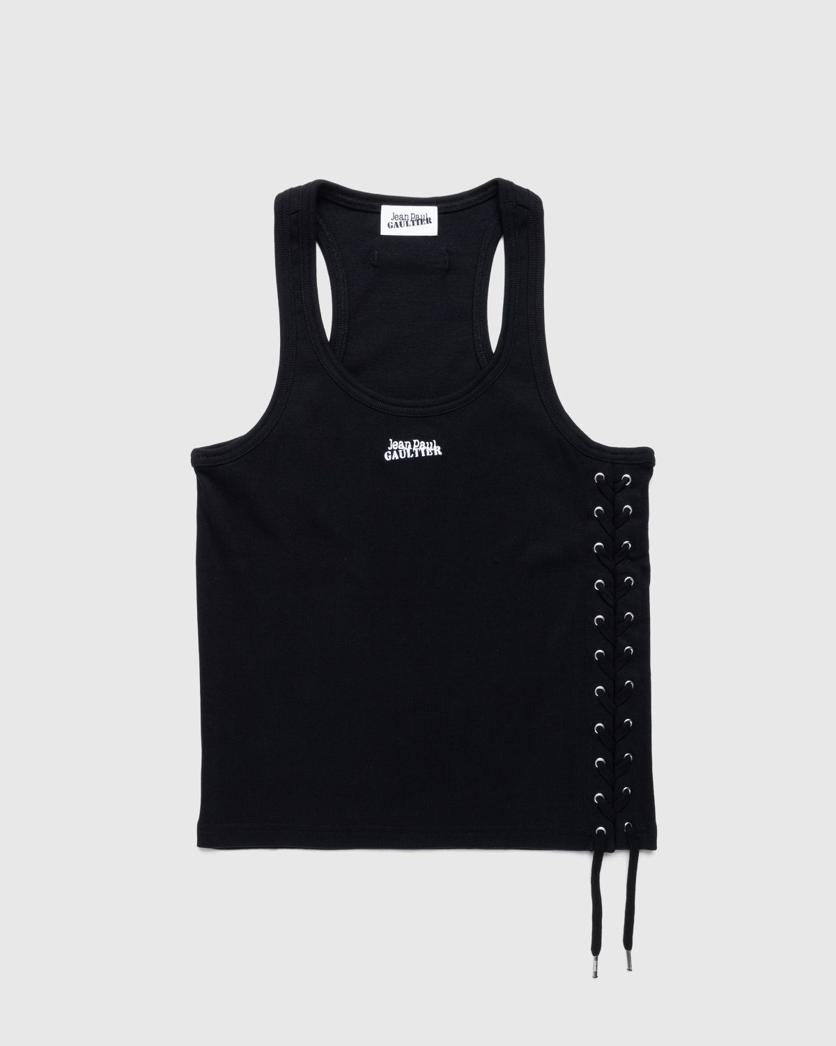 Jean Paul Gaultier – Tanktop With Laced Side Details Black - 1