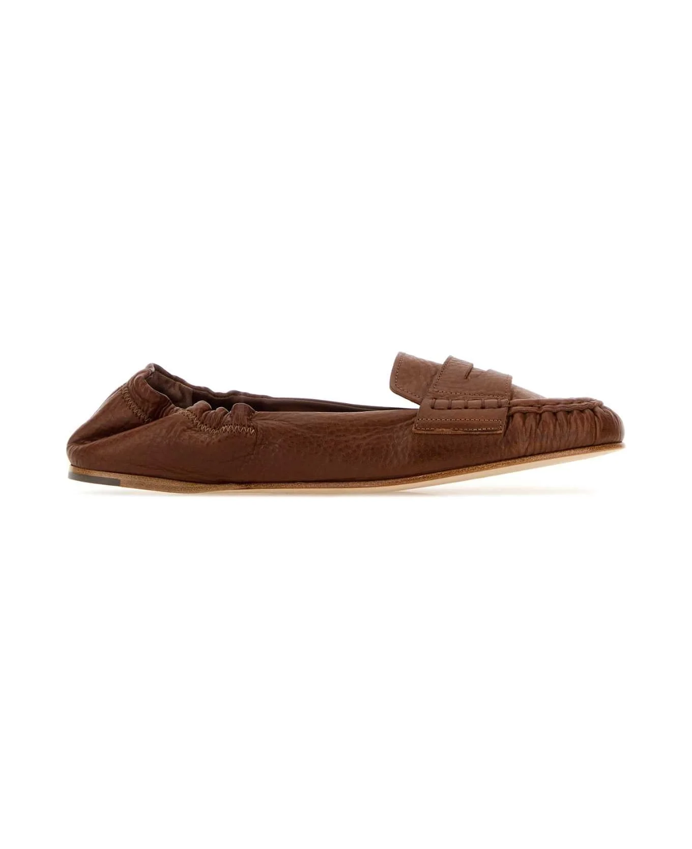 Caramel Leather Loafers - 1
