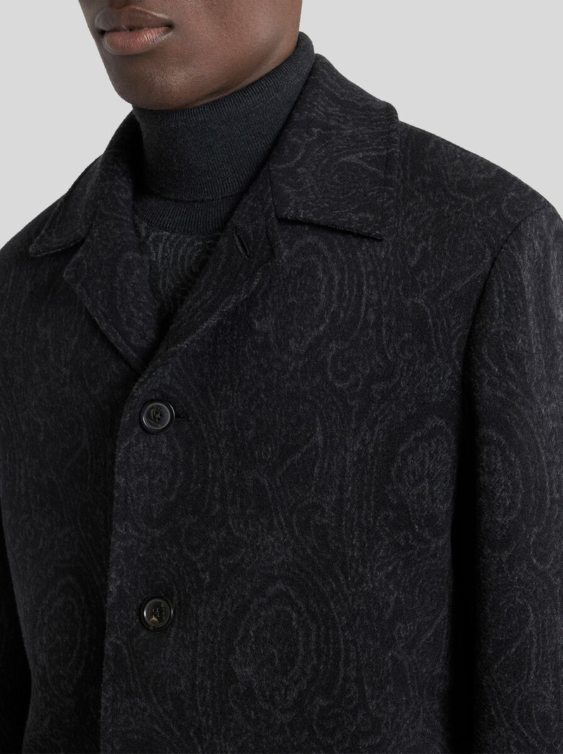 WOOL AND CASHMERE JACQUARD COAT WITH ARNICA MOTIF 2