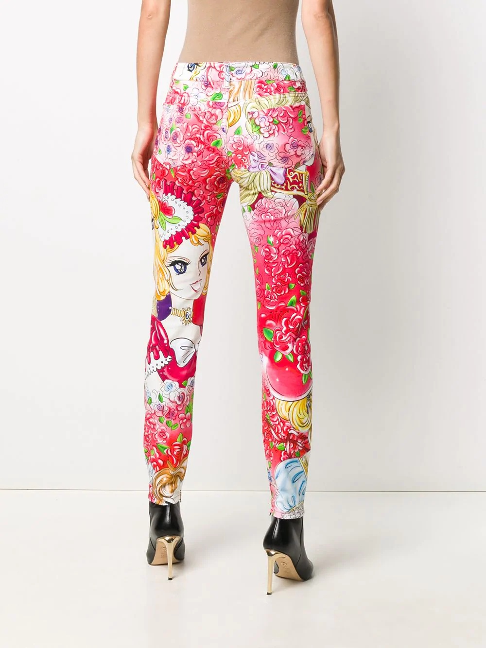 Animé print slim-fit trousers - 4