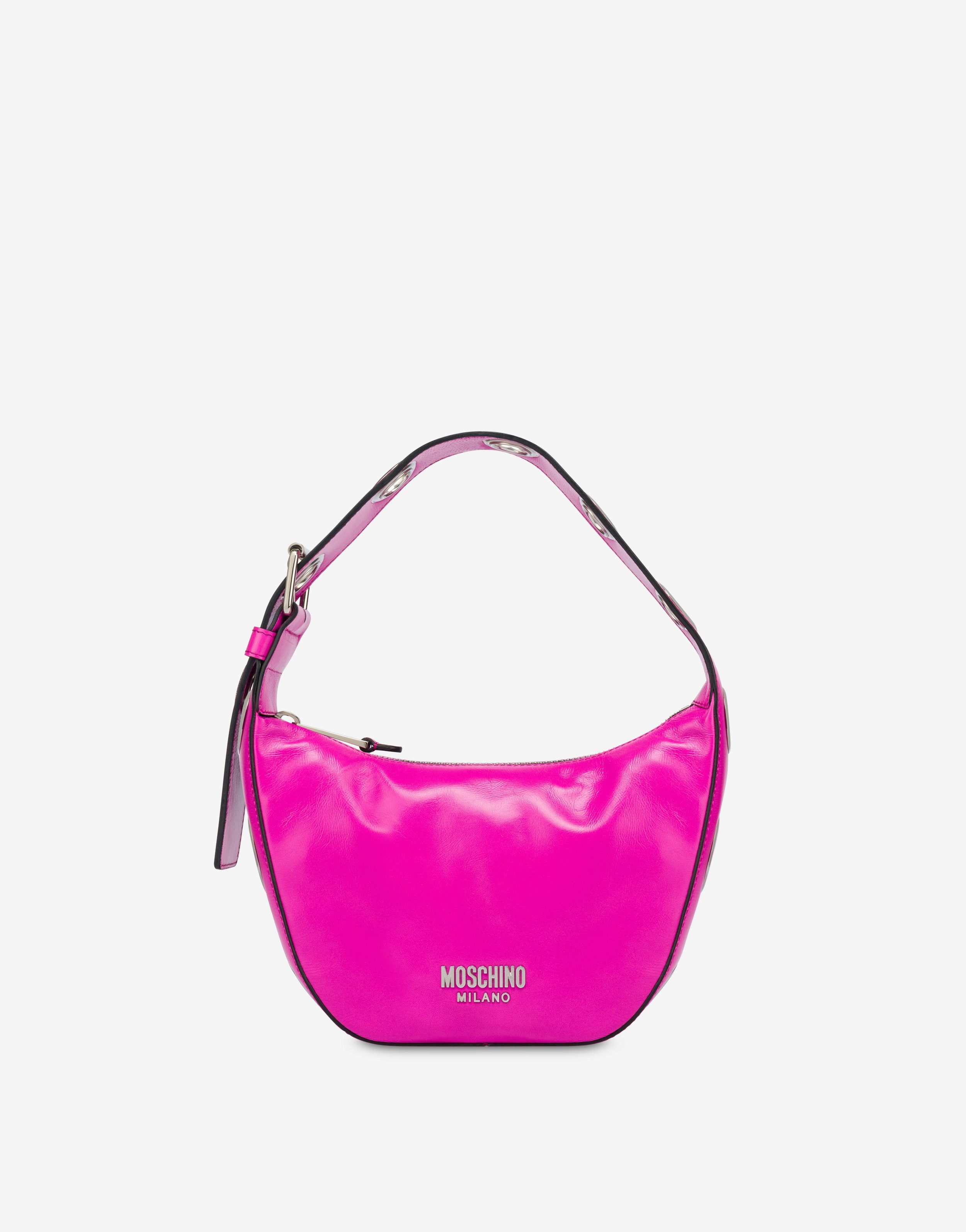 MOSCHINO EYELETS PATENT LEATHER HANDBAG - 1