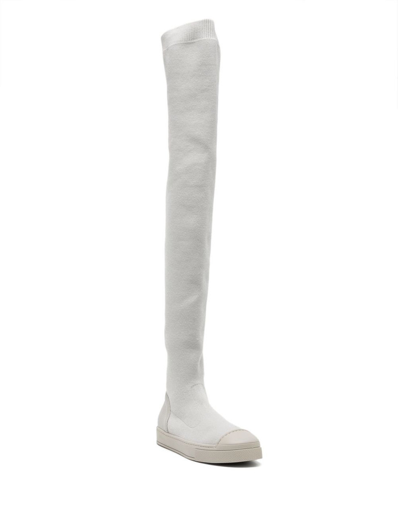 FABIANA FILIPPI thigh-high canvas boots outlook