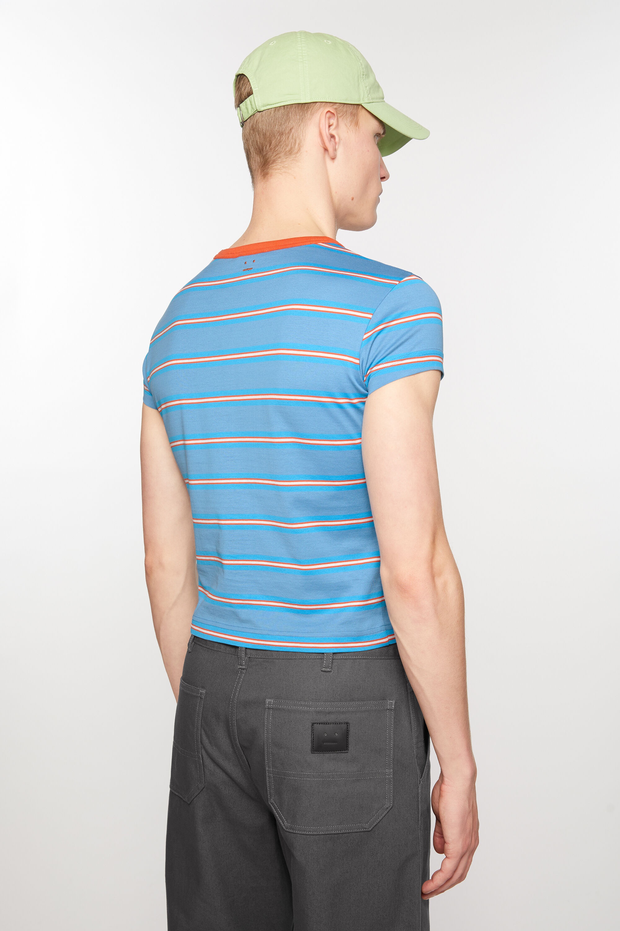 Crew neck t-shirt - Fitted fit - Sea Blue - 3
