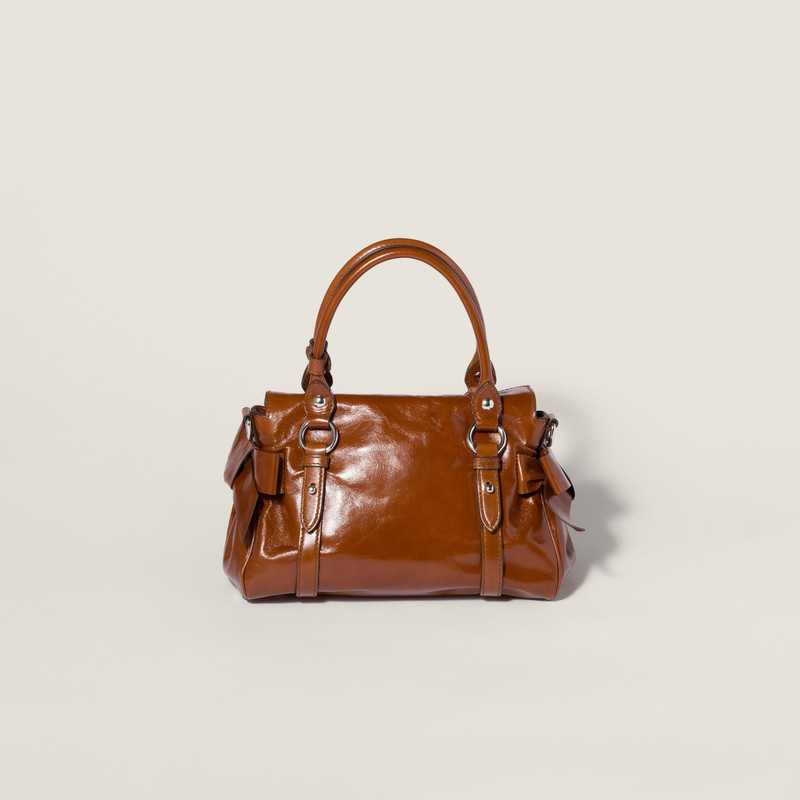 Shiny leather top-handle bag 3