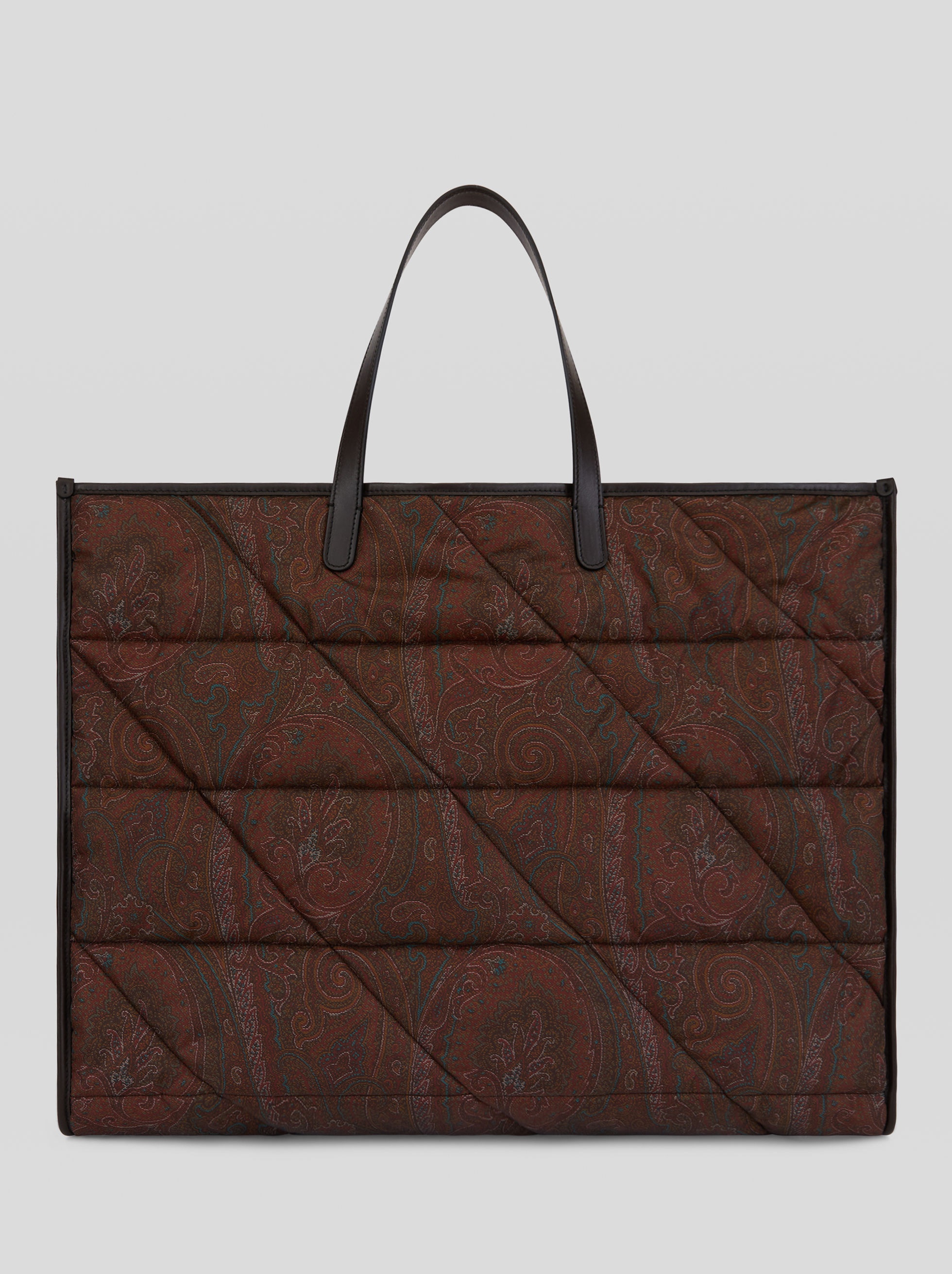 MAXI QUILTED PAISLEY SHOPPING BAG WITH ETRO CUBE LOGO - 4