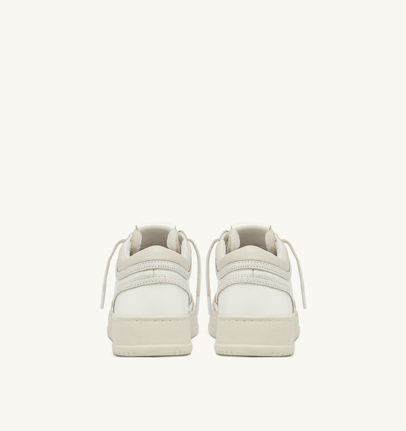 MED-WAY SNEAKERS IN LEATHER COLOR MARSHMALLOW AND WHITE - 3