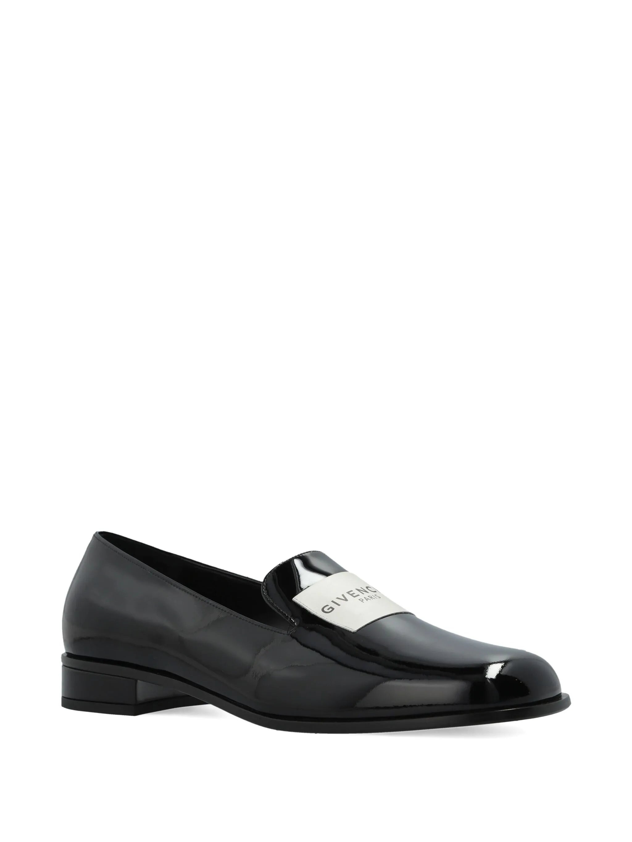 logo-plaque patent leather loafers - 2