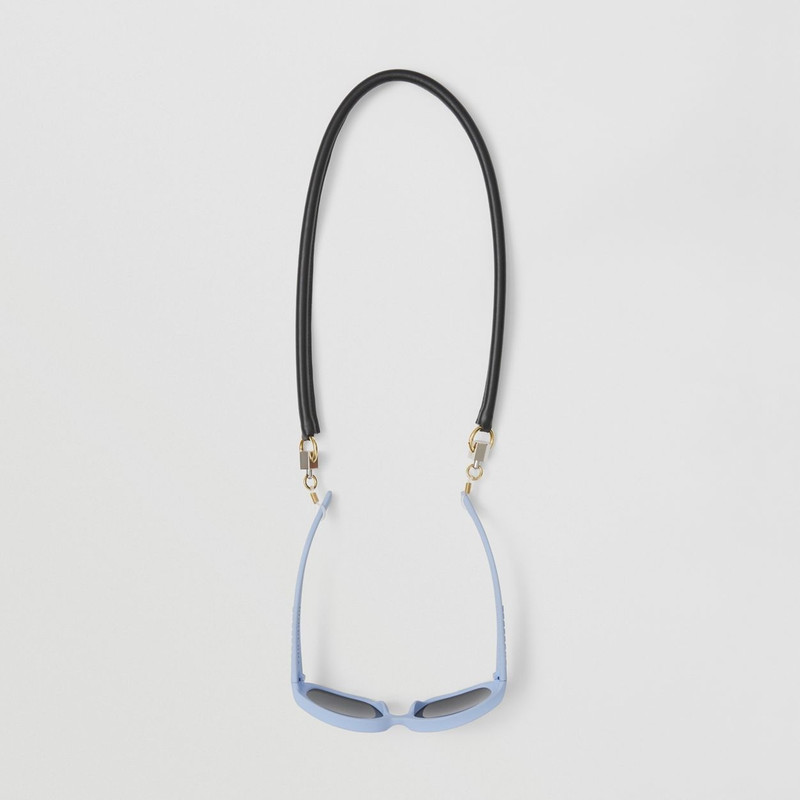 Metallic Detail Leather Eyewear Lanyard 1