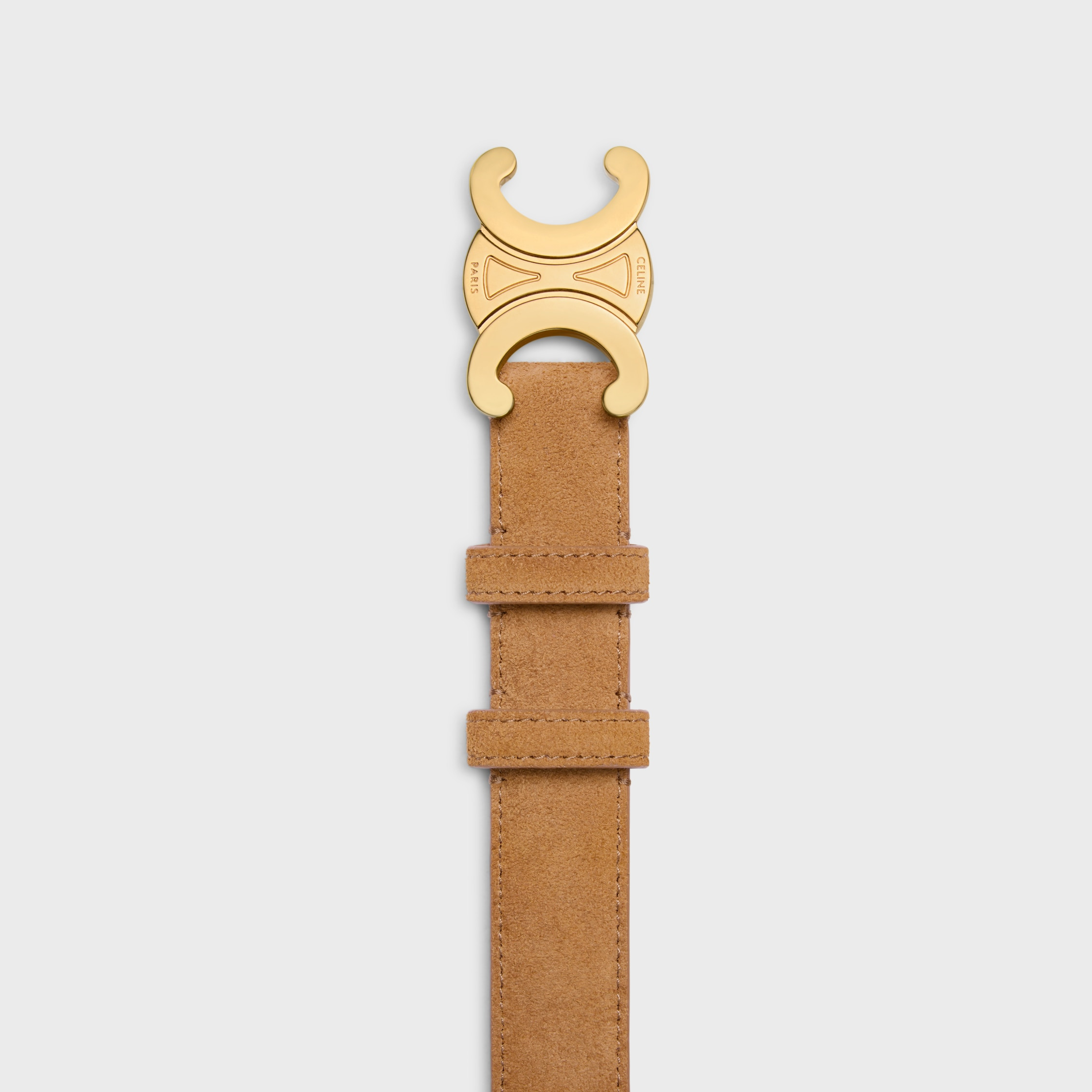 Medium Triomphe Belt in SUEDE CALFSKIN - 3