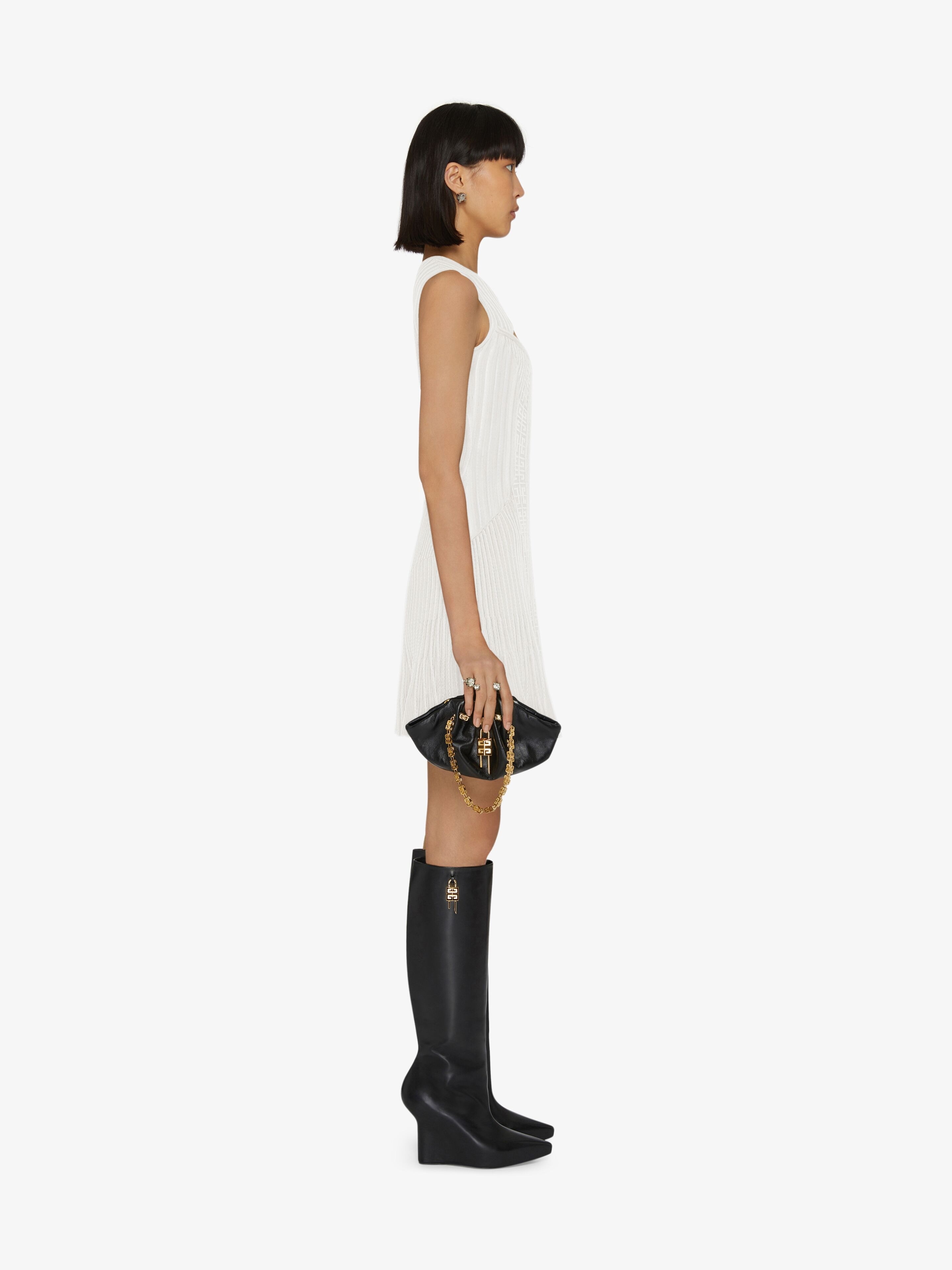 4G JACQUARD SLEEVELESS DRESS - 3
