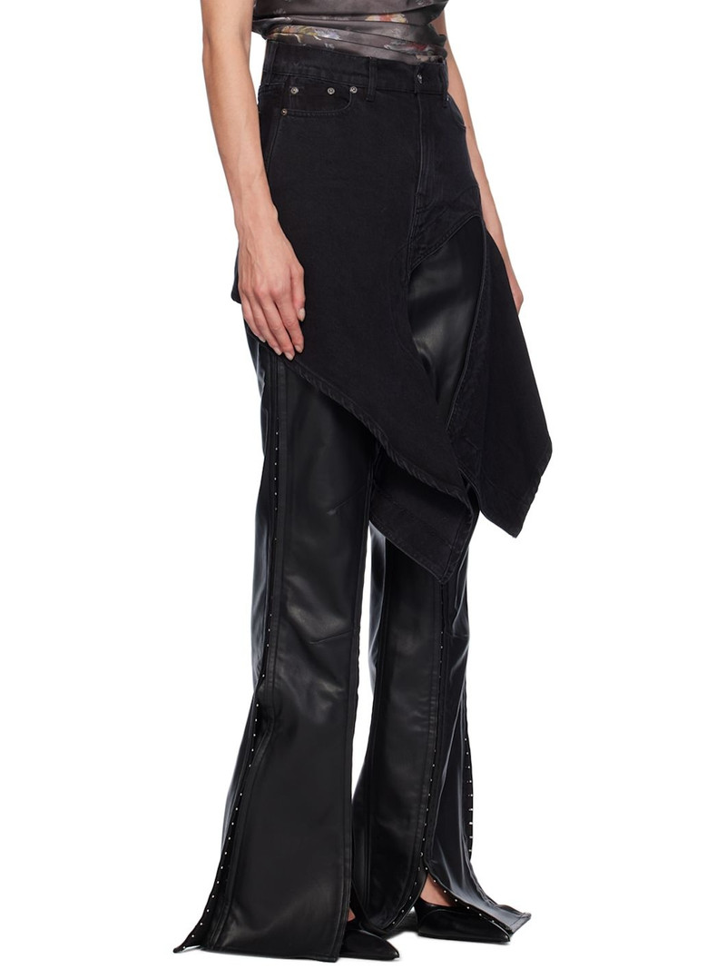 Y/Project Black Cutout Denim Miniskirt outlook