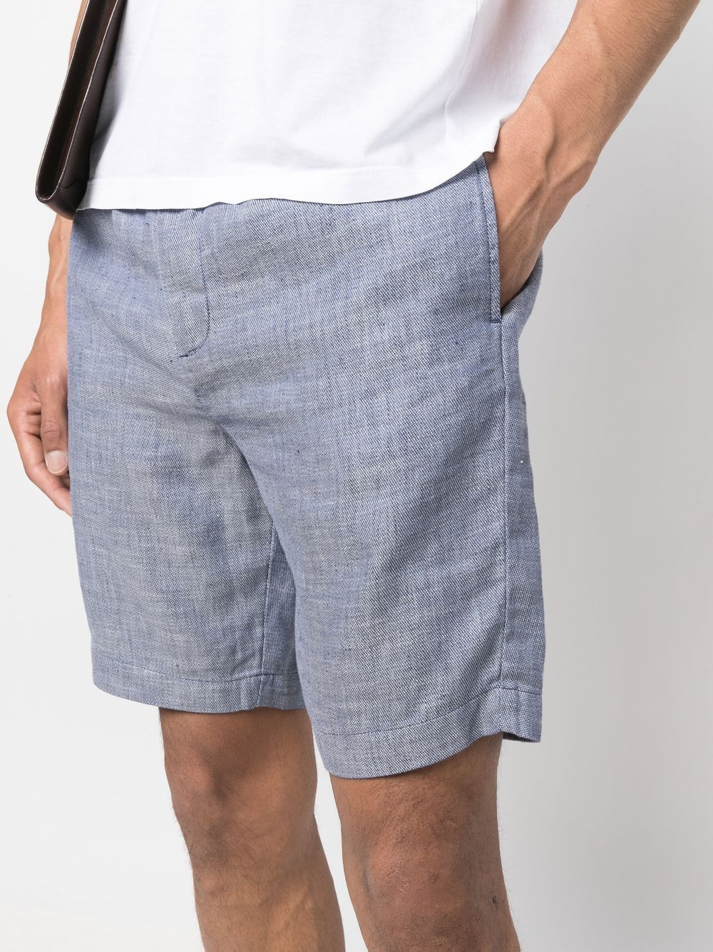 linen-cotton deck shorts - 5