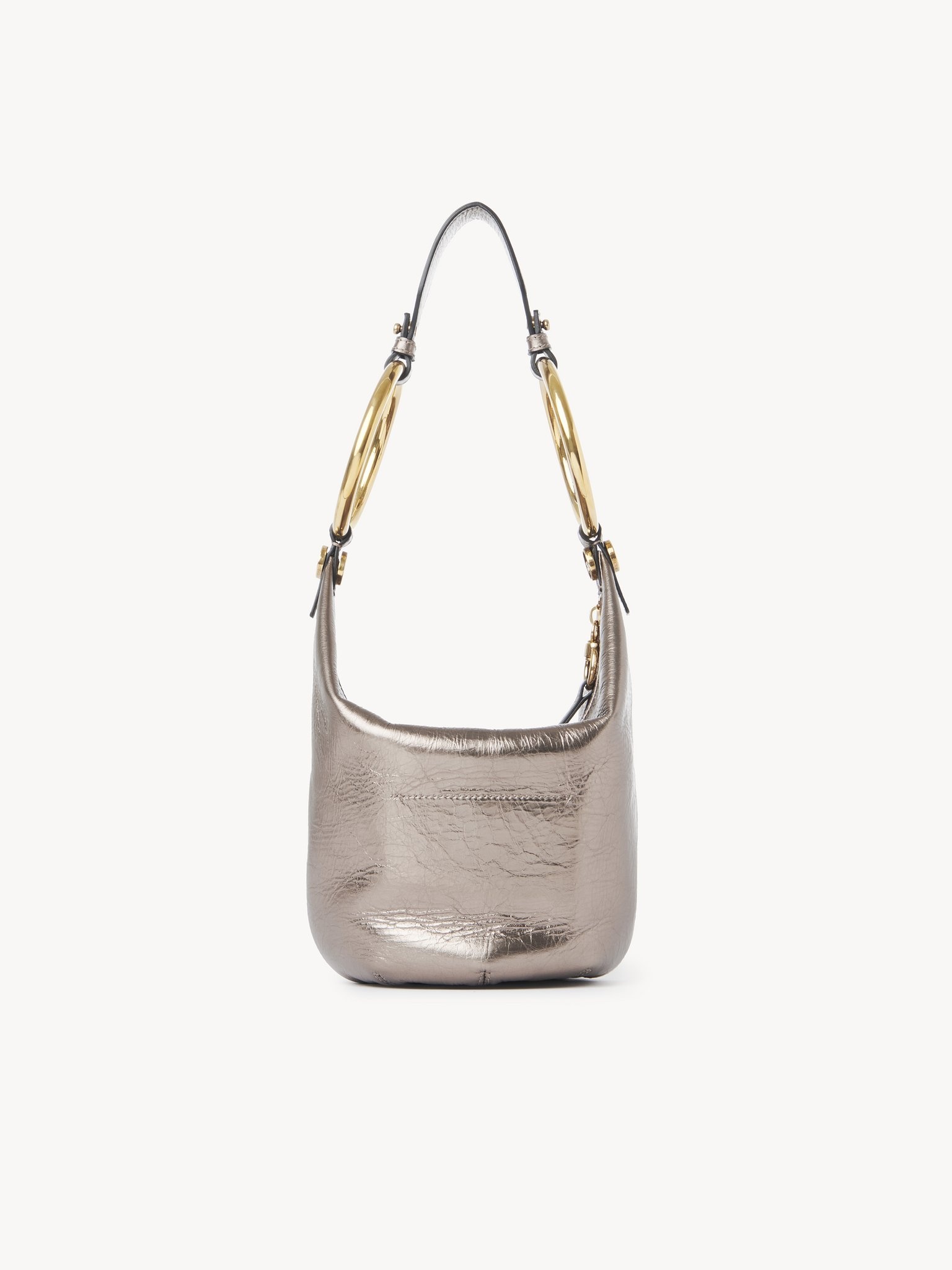 SMALL BRACELET HANDBAG IN METALLIZED LEATHER - 4