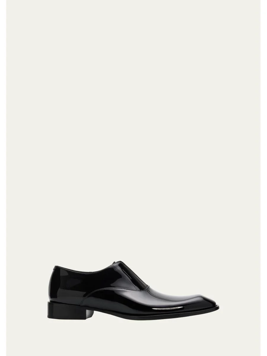 Men's Milton Patent Leather Slip-On Oxfords - 1