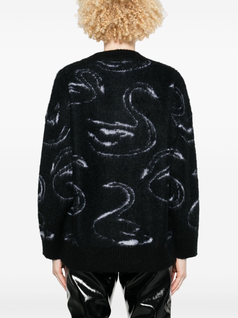 patterned-jacquard sweater - 4