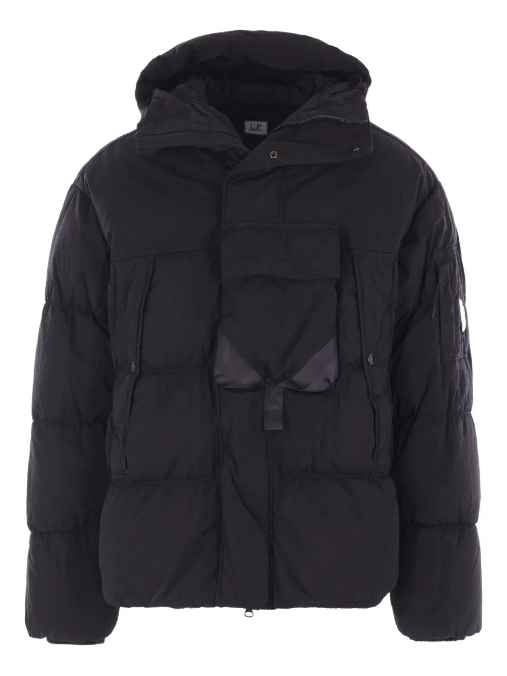 Eco-Chrome R Mixed Hooded Down Jacket - 1