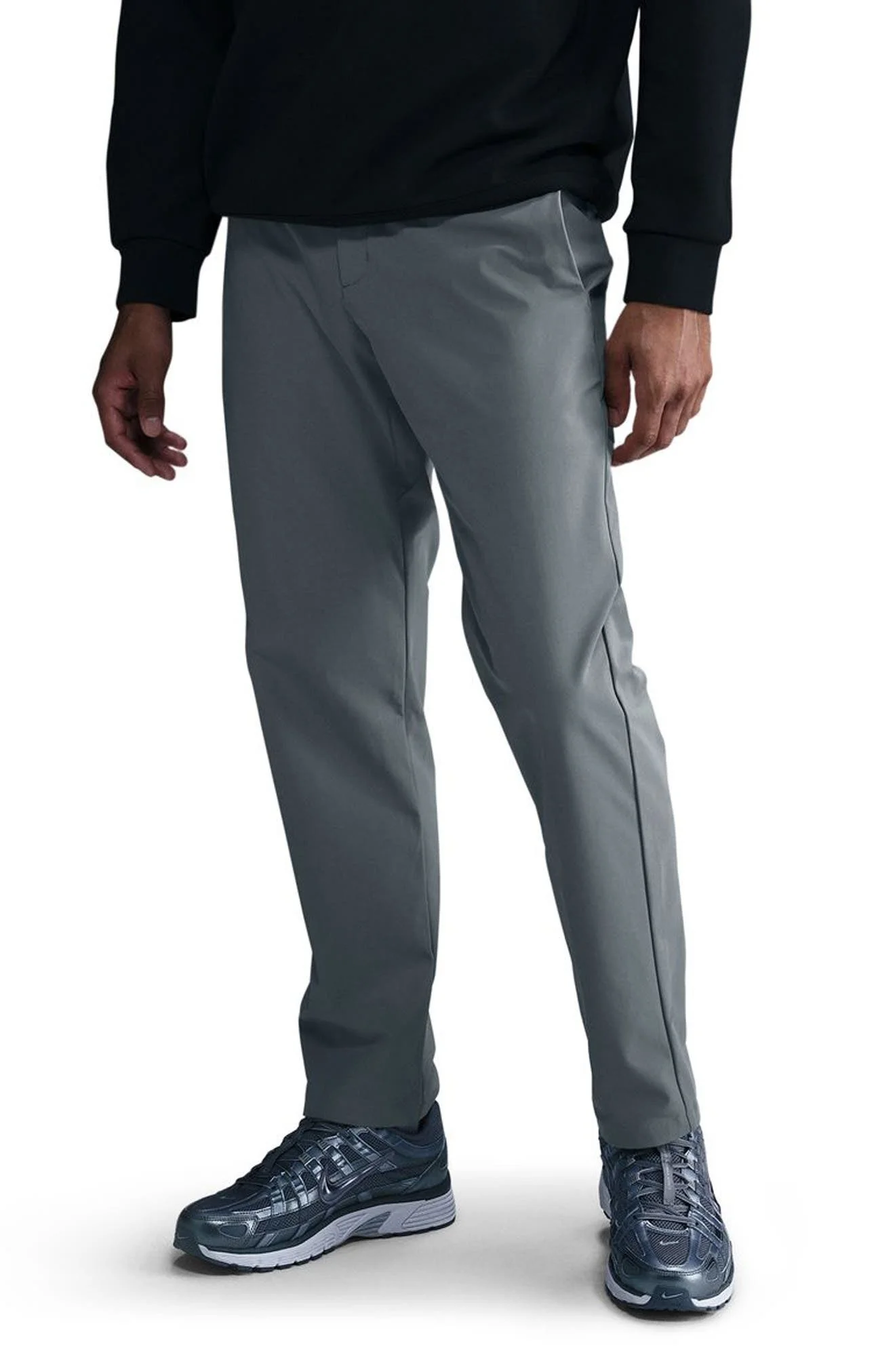 Nike 24.7 PerfectStretch Dri-FIT Regular Fit Flat Front Pants in 084 Smkgry/nanogy at Nordstrom - 1