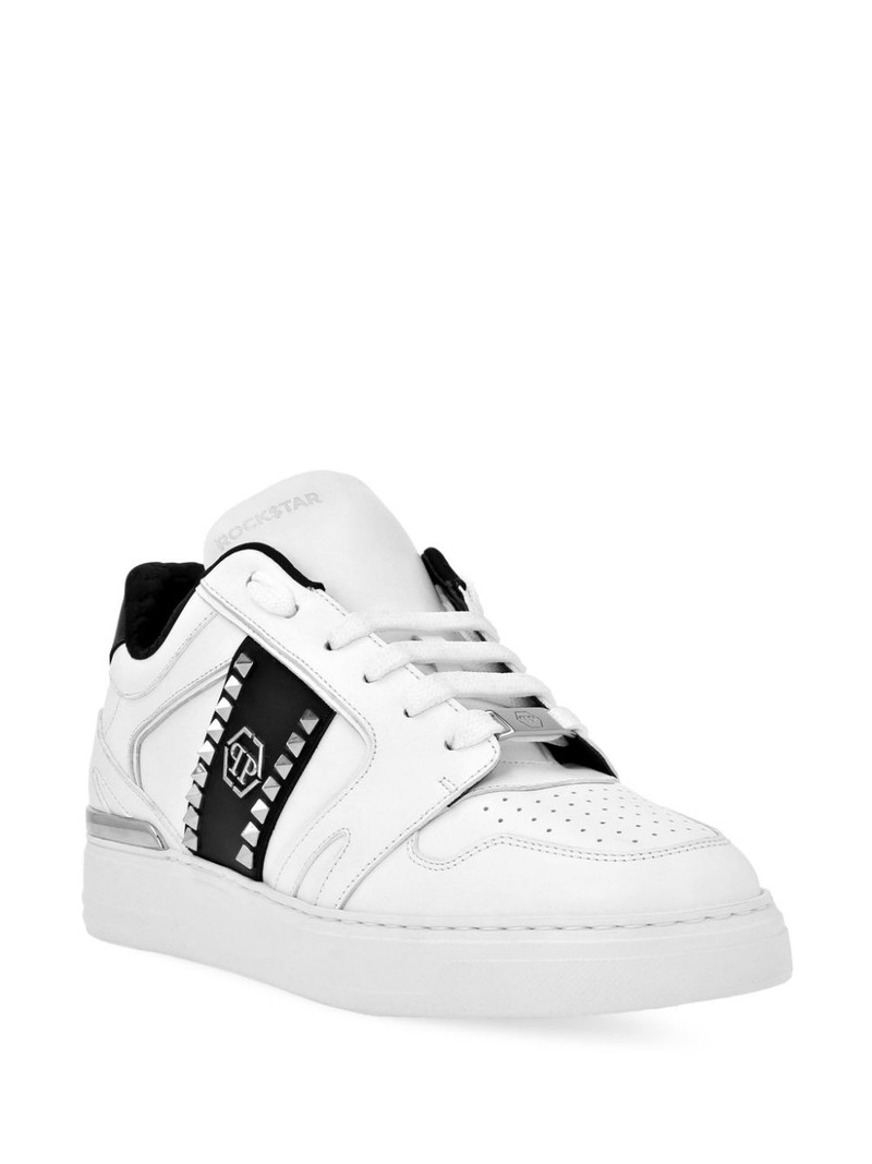 PHILIPP PLEIN Low-Top Leather Sneakers outlook
