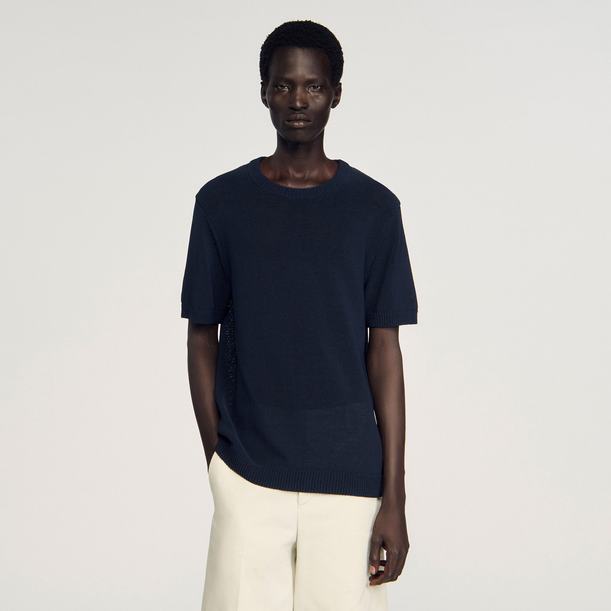 FINE KNIT T-SHIRT - 4