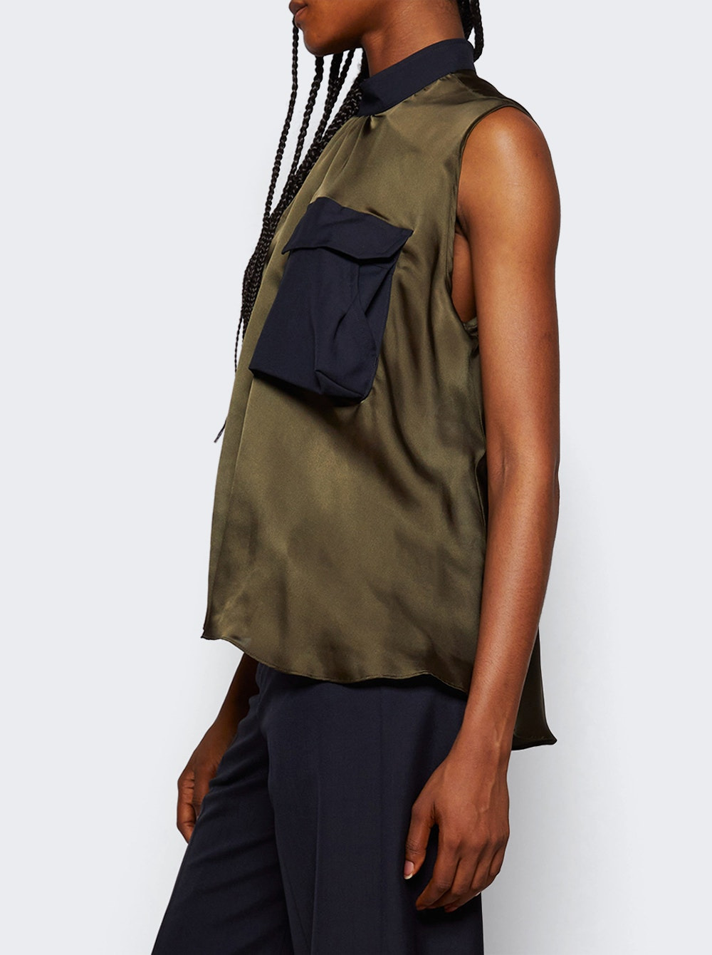 Suiting Mix Pullover Khaki And Navy - 3