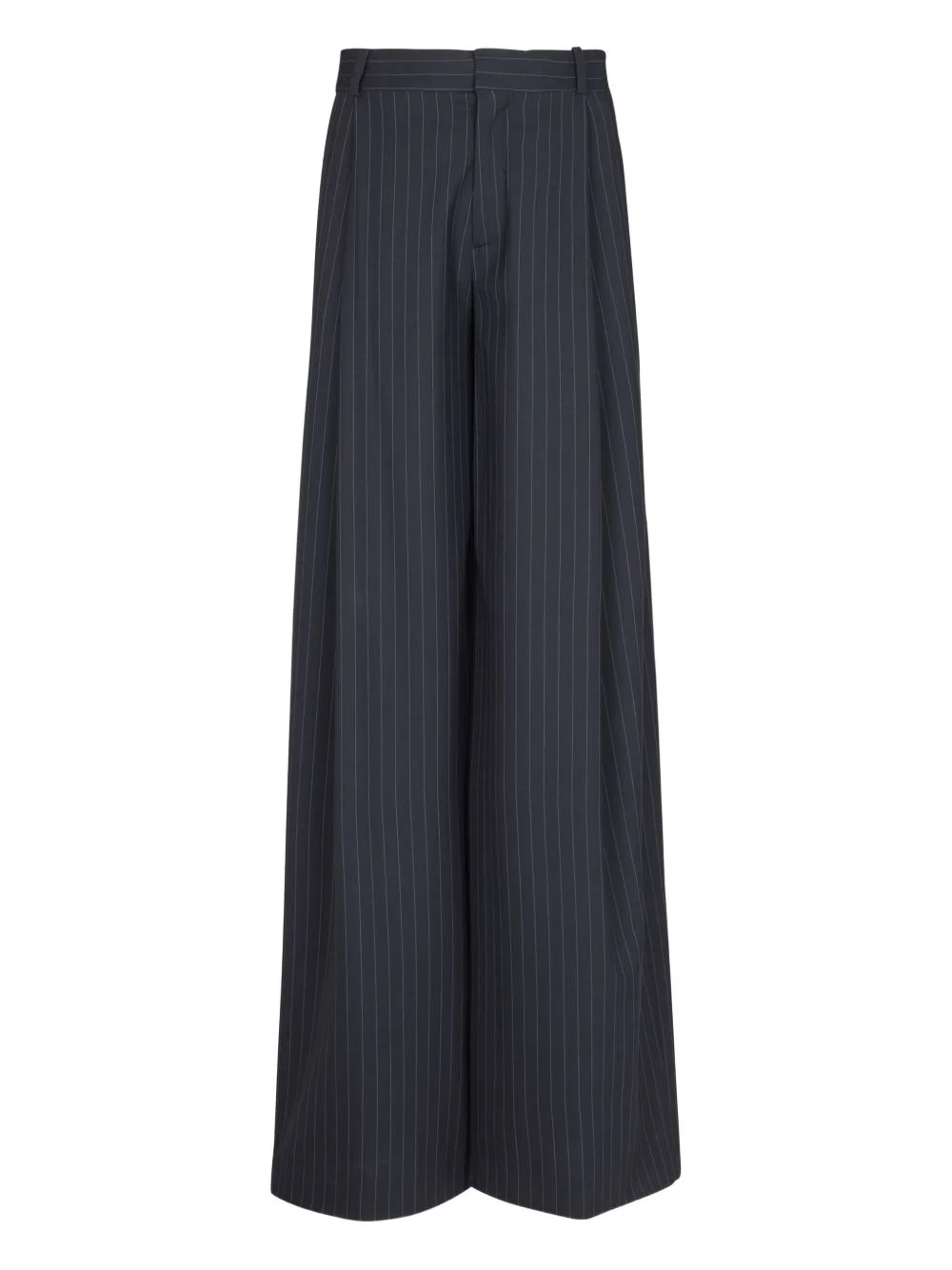 pinstripe-pattern pleated trousers - 1