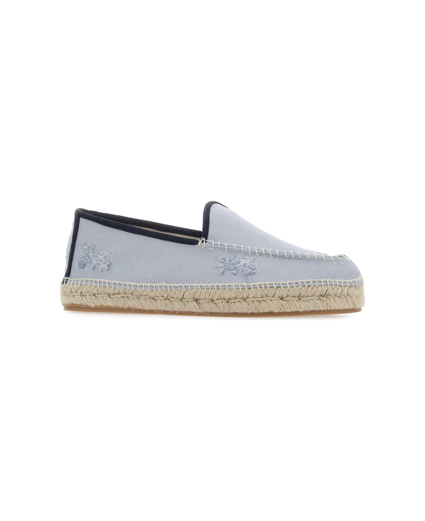 サンダル MAISON MARGIELA Powder Blue Canvas Espadrilles Maison Margiela Powder Blue Canvas Espadrilles | italist