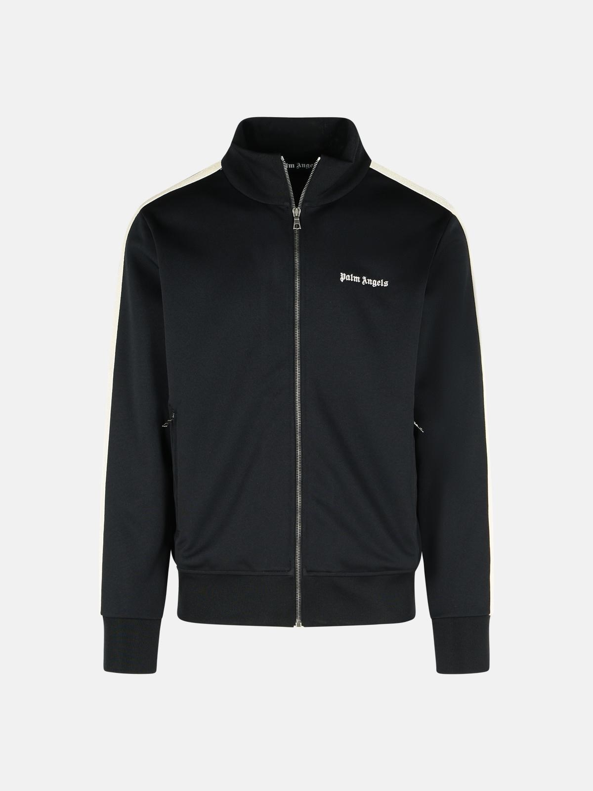 'TRACK' BLACK POLYESTER SWEATSHIRT - 1