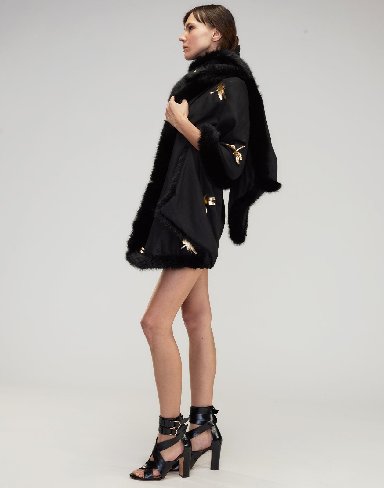 Faux Fur Trim Wrap - 8