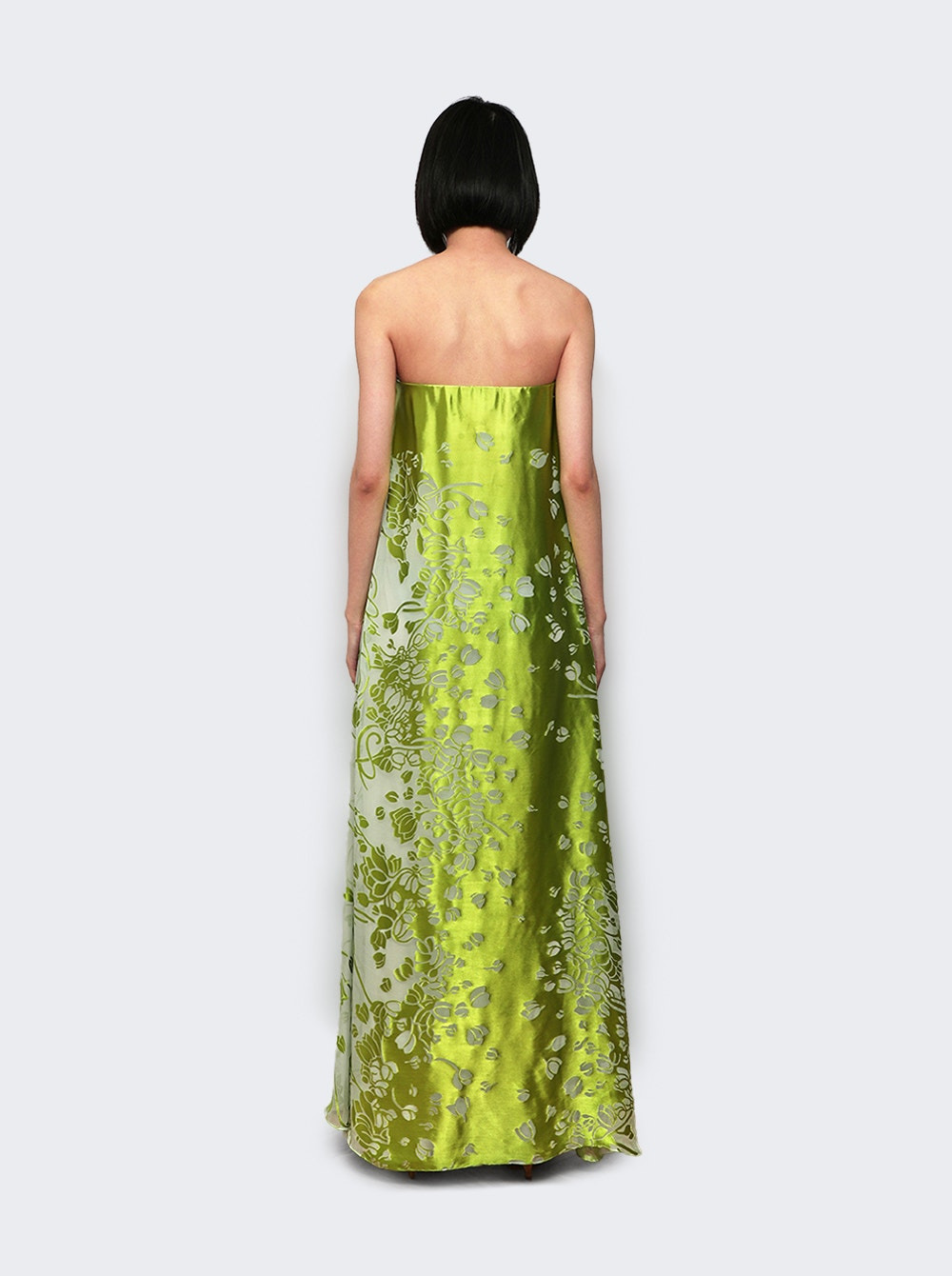 Burnout Strapless Dress Mint And Sour Green - 4