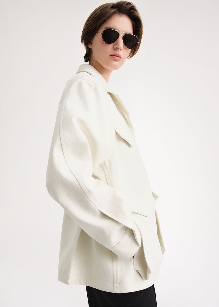 Army cotton jacket ecru - 5