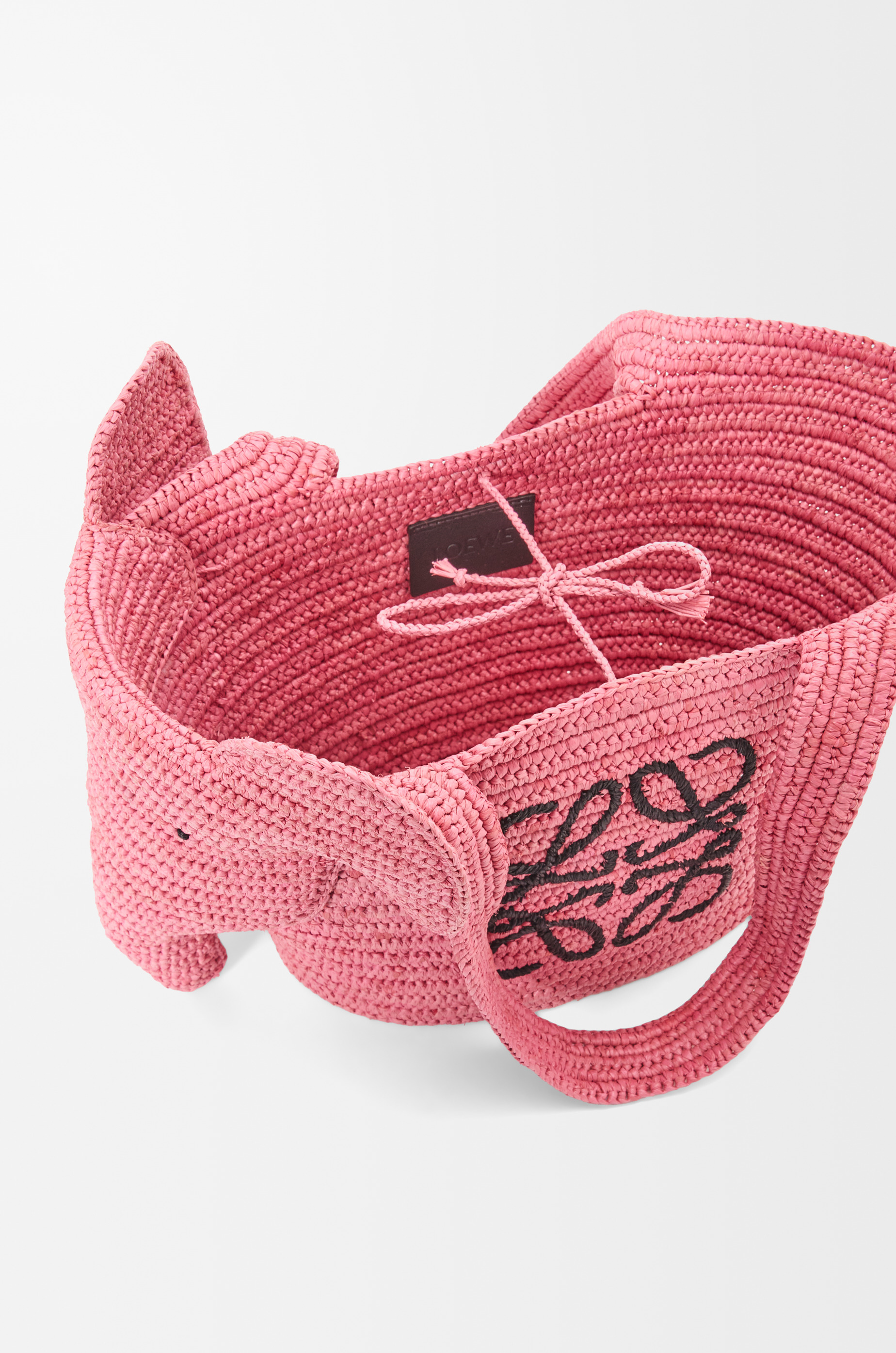 Small Elephant Basket bag in raffia - 6