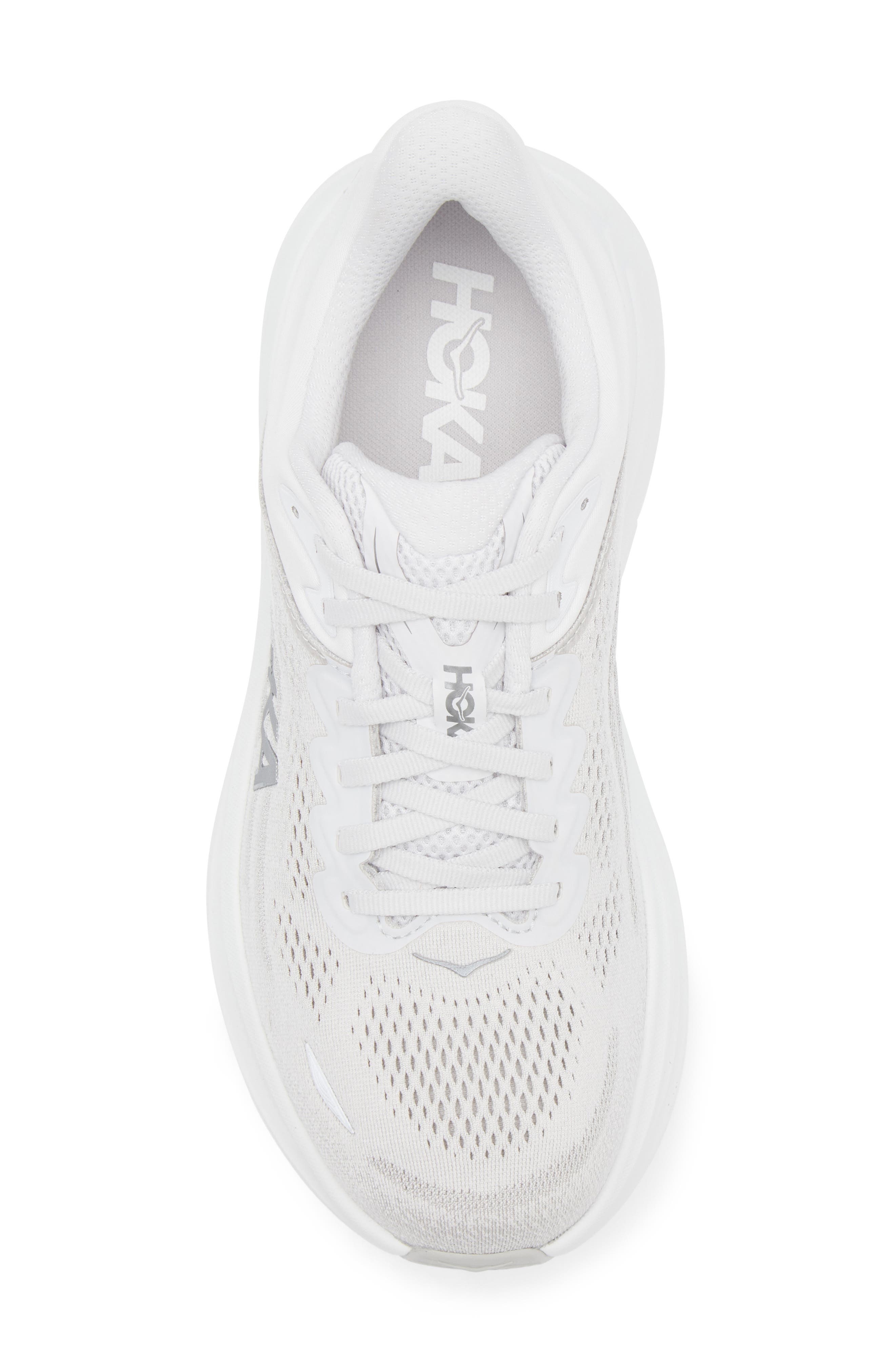 HOKA Bondi 9 Running Shoe in Stardust /Silver at Nordstrom - 5