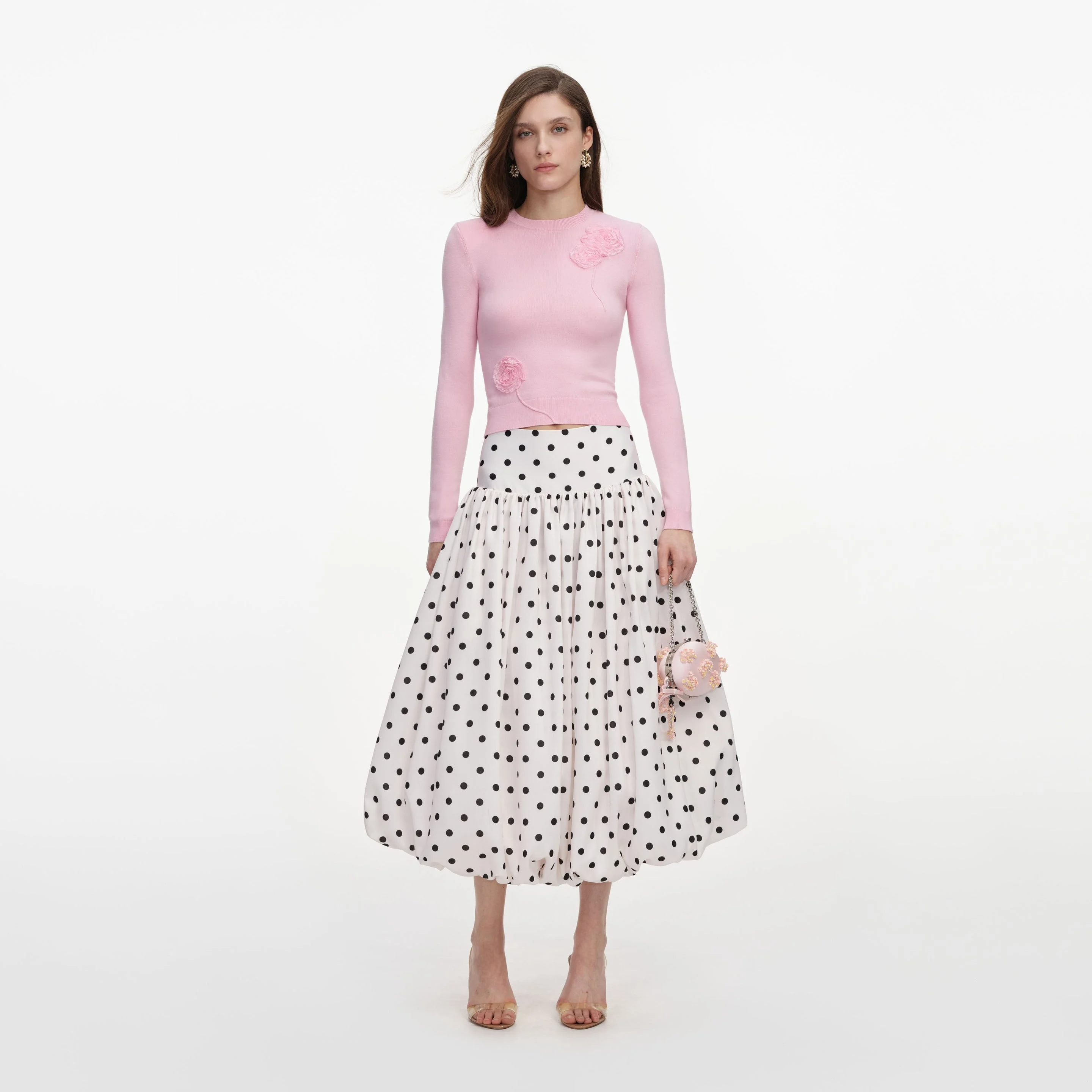 Pink Flower Knit Jumper - 1