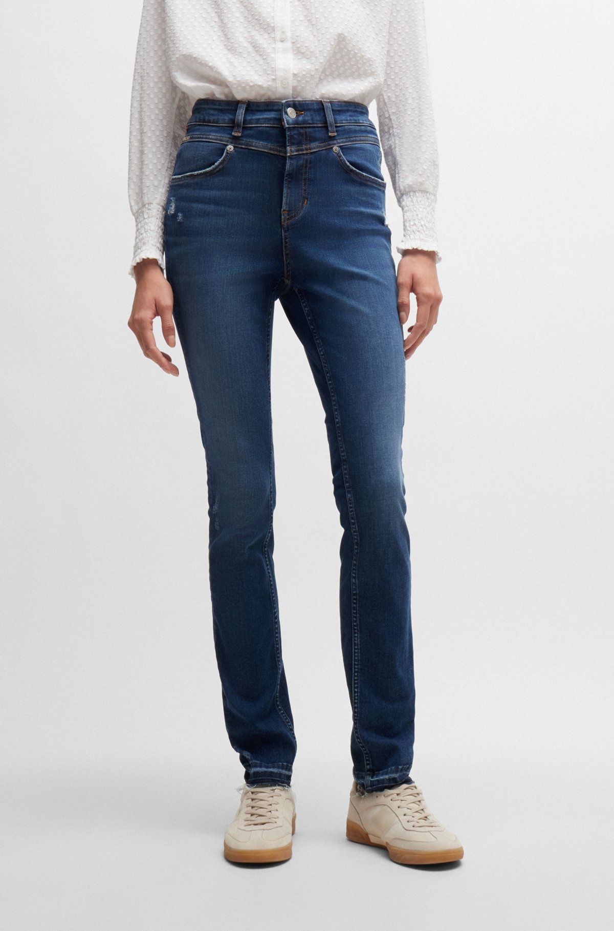 DARK-BLUE JEANS IN SUPREME-MOVEMENT DENIM - 2
